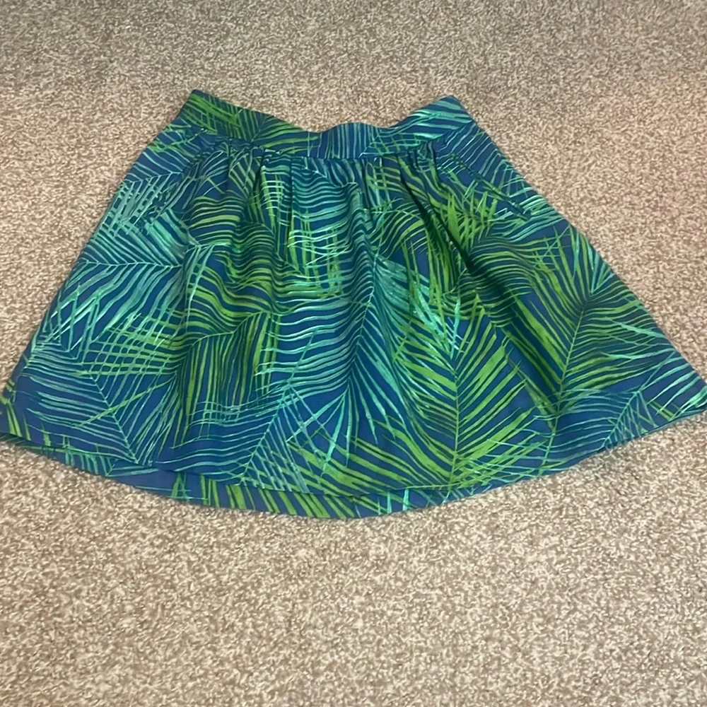 Banana Republic Lined Blend Leaf Print Skirt - Picture 1 of 6